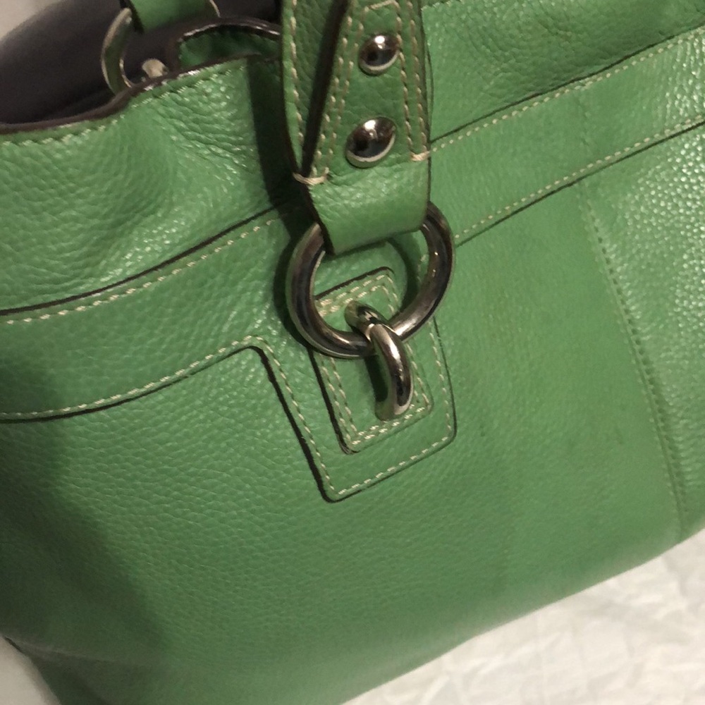Coach Penelope Green Leaf Pebbled Leather Bag - Picture 7 of 13